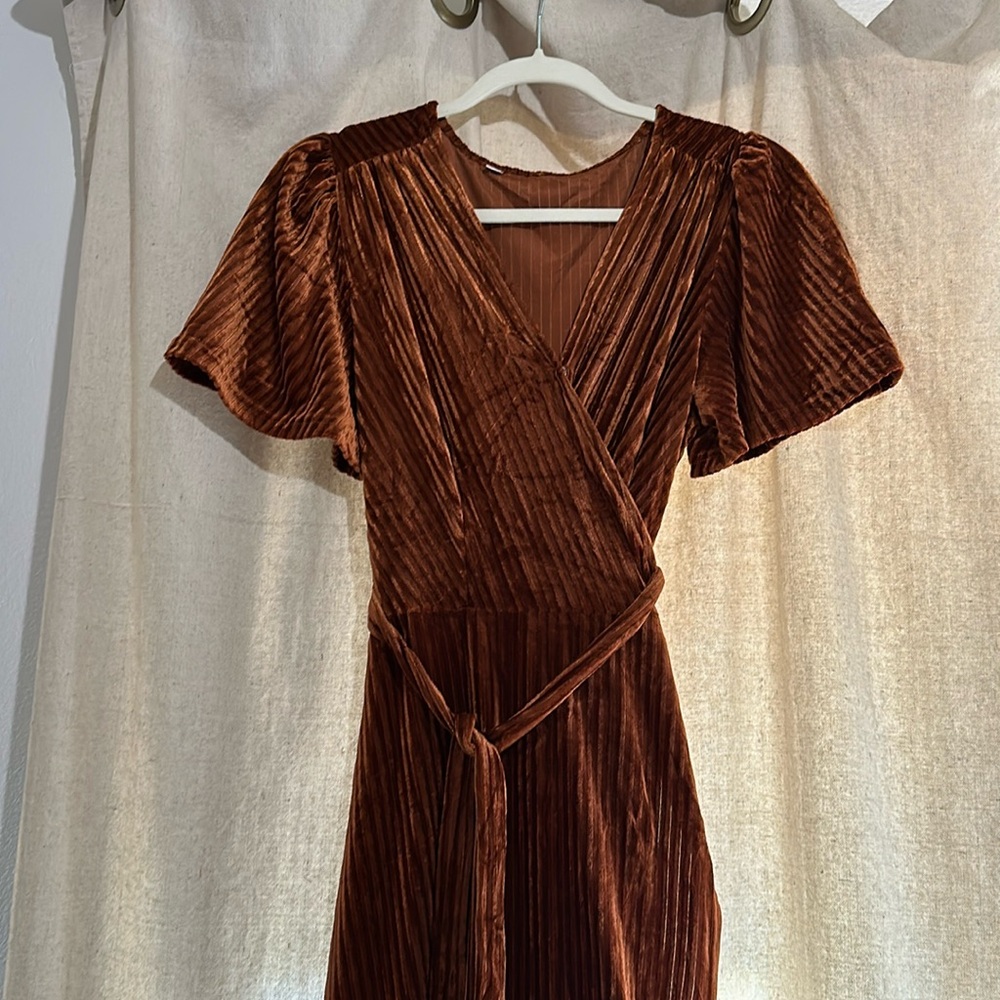 Burnt Orange BerryGo wrap dress